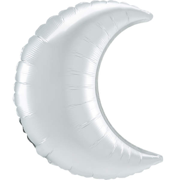 Large Crescent White Sateen